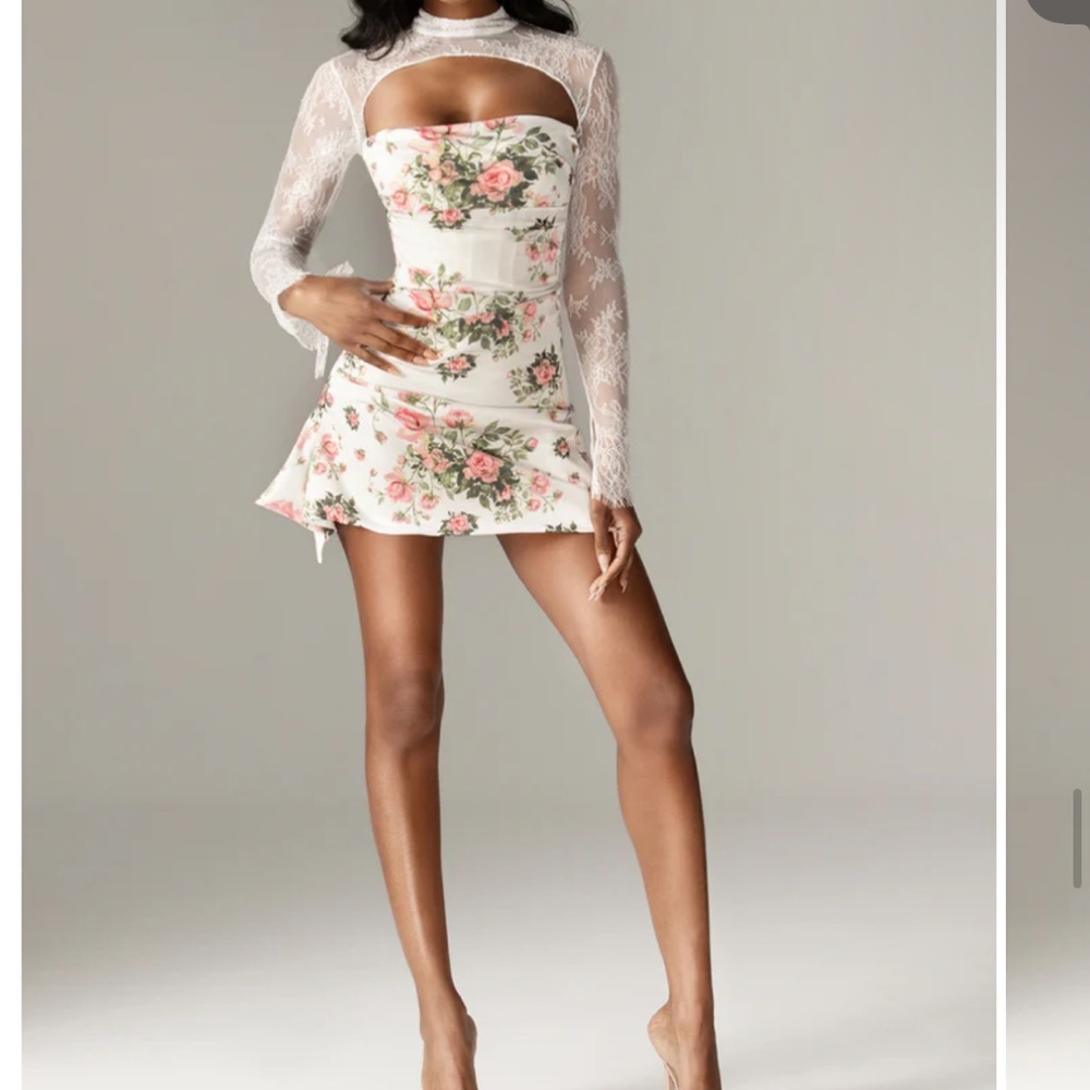 Chic Floral Long Sleeve Dress